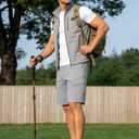Men's Cargo Shorts Drawstring Classic Chino Stretch Shorts with 6 Pockets