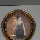 Vintage Oval Picture Frame 10x12 Inch, Bronze Gold Antique Old Photo Frames with Glass Front for Tabletop and Wall Hanging, Art Deco, Photo Gallery, Home Decor, Displays, Gift Ideas