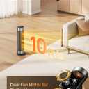 DREO Space Heater for Large Room, 23 Inch Electric Heaters for Indoor Use, 8 Safe Protection Tower, 70° Oscillation, PTC Ceramic with Thermostat and Remote, Quiet, 12H Timer, Bedroom, Office