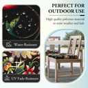 Wellsin Outdoor Chair Cushions for Patio Furniture - Patio Chair Cushions Set of 6 - Water Resistant Round Corner Outdoor Seat Cushions 17"X16"X2", Flower Black