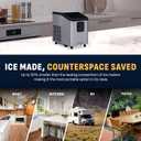 Newair Mini Bullet Ice Maker Countertop | 26 lbs/Day Portable Ice Machine | Space-Saving Ice Maker for Home, Office & RV | Stainless Steel