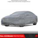 Motor Trend Breathable Lightweight Car Cover, Anti-Moisture Build-Up Water-Resistant Scratch-Resistant Travel-Friendly, Universal Fit for Cars SUVs Trucks Vans All-Weather Outdoor/Indoor, (XL) 210" L