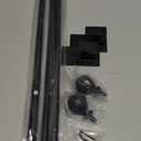 Black Curtain Rods No Drilling-Adjustable No Drill Curtain Rods for Windows 32-45 Inch with Adhesive Brackets for Bedroom Apartment Renter Friendly 5/8" Small Door Cafe Single Rod Easy Install