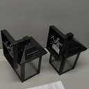 BesLowe Solar Wall Lights Outdoor, Aluminum Dusk to Dawn LED Porch Light, 3000K/5000K Adjustable, Wireless Exterior Lighting Fixtures Solar Wall Lantern Sconce Light for Outside Garage, 2-Pack