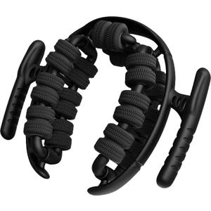 Lymphatic Drainage Massager,Cellulite Massage Tool Body Sculpting ToolWomen Body Massager Manual Leg Massager360 28 Wheels Anti Cellulite Roller for Thighs (Black)