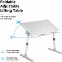 Large Car Seat Tray Table, 22.5"12.6" Foldable Travel Table in Car, Height Adjustable Lap Bed Desk for Laptop, Rear Seat Eating Writing Tray with Slot, Car Travel Essentials for Long Trips, Grey