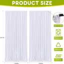 Wokceer White Backdrop Curtain for Parties 10x10FT Photo Backdrop Drapes for Wedding Polyester White Backdrop for Photoshoot Baby Shower Birthday Party Curtains Photography Background 2 Panels 5x10FT