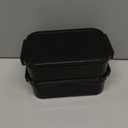 Adults Bento Lunch Box Set with Thermo Bag, 74oz Stackable Leak-proof 3-tiers Bento Box, Built-in Utensil and Sauce Container for Work, School, Dining Out (Black)