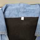 Womens Denim Trim Sweater Vest Sleeveless V Collar Crop Tank Top Knit Loose Pullover Outfit (Black, S)