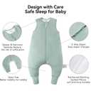 BubblePanda Rayon Made from Bamboo Toddler Sleep Sack with Feet 6-12 Months 1.0 Tog Ultra Soft Toddler Sleeping Sack Baby Sleep Bag Walker Quilted Wearable Blanket with Legs 2-Way Zipper Lightweight