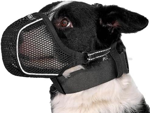 Arblina Dog Muzzle, Soft Mesh Muzzle for Large Medium Small Sized Dogs, Reflective Adjustable Lightweight Dog Muzzle for Scavenging Biting Grooming Chewing Vet Visit, Allows Panting Drinking, XS, Pack of 2