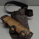 Jigglyjoo Adjustable Medieval Sword Belt Frog, Viking Sword Holster, Renaissance Belt for LARP, Knights & Pirate Cosplay (Brown)