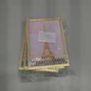 upsimples 5x7 Picture Frame Set of 3, Made of High Definition Glass for 5 x 7 Gold Frames, Wall and Tabletop Display Thin Border Photo Frame for Home Dcor