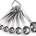 Measuring Spoons: U-Taste 18/8 Stainless Steel Measuring Spoons Set of 8 Piece: 1/8 tsp, 1/4 tsp, 1/3 tsp, 1/2 tsp, 3/4 tsp, 1 tsp, 1/2 tbsp & 1 tbsp Dry and Liquid Ingredients