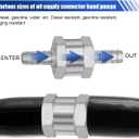 3 x 2PCS 5/16" 8mm Non Return One Way Aluminium Alloy Car One-Way Inline Check Valve for Petrol Diesel Fuel Oil Water