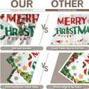 Swepuck 72x43inch Fabric Merry Christmas Backdrop Little White Goose Bell Xmas Pine Tree Snowflake Gift Photography Background Holiday Party Decorations Photo Booth Banner