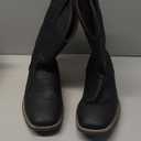 Lumeheel Cowboy Boots for Men - Western Men's Boots with Classic Embroidered, Slip on Square Toe Boots, Slip Resistant Country Boots Chunky Heel Ankle, Durable Short Boots for Spring Fall 7,5