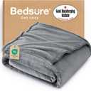 Bedsure Fleece Throw Blanket for Couch Grey - Lightweight Plush Fuzzy Cozy Soft Blankets and Throws for Sofa, 50x60 inches