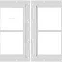 2 Pack Shed Window 12" W x 12" H, White Flush Mount Window with Tempered Glass for Playhouses, Sheds, Garage and Chicken Coops