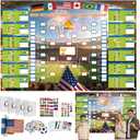 GAMSOD 2026 World Cup Schedule Poster 39x59 Inches Tournament Bracket Wall Chart with Reusable National Flags Sticker& Hooks, DIY Predict Game Results, Great Soccer Fan Gift for Game Day Party