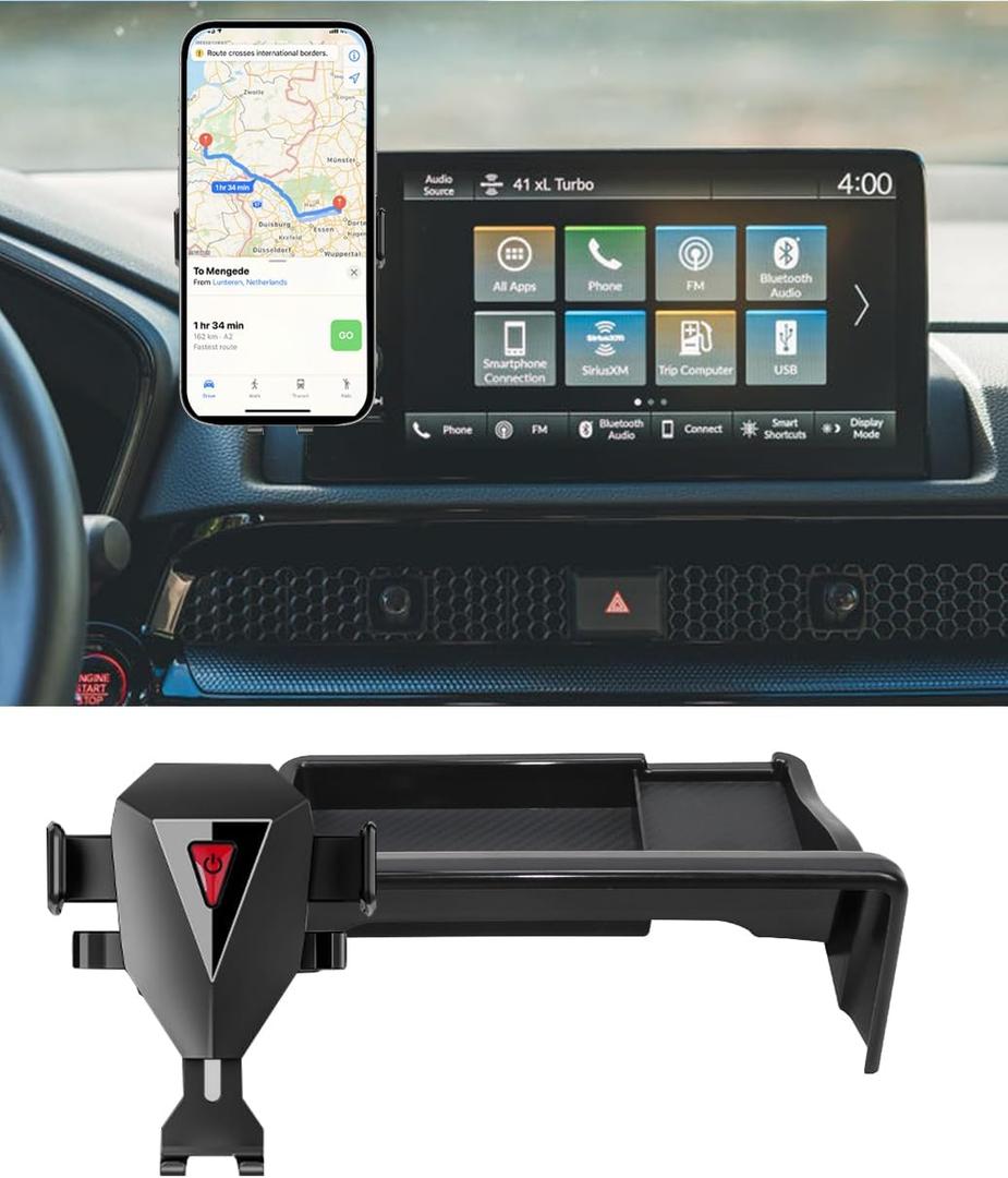 Car Phone Holder for Honda CRV/CR-V Accessories 2023 2024 2025 2026 Cell Phone Holder for Most Smartphones with Dash Organizer Auto Interior Accessories Hands-Free 360 Degree Rotation