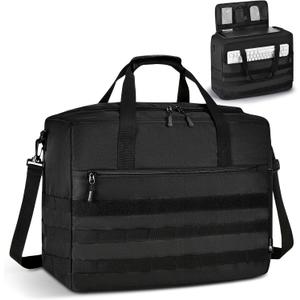 Micro Computer Desktop Tower Carrying Case Compatible with Mini-ITX,18x14x8 Travel Storage Bag for PC's Box Moving, Keyboard, Mouse and Accessories,Black