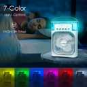 NTMY Portable Air Conditioner Fan, Mini Evaporative Air Cooler with 7 Colors LED Light, 1/2/3 H Timer, 3 Wind Speeds and 3 Spray Modes for Your Desk, Nightstand, or Coffee Table