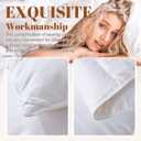 Cosybay Full Size Feather Down Fiber Comforter - Ultra Soft 100% Cotton Duvet Insert, All Season Hotel Luxury Bedding with Corner Tabs, 82"x86" White