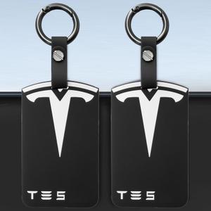 Silicone Key Card Holder Case Compatible with Tesla, Key Protector Cover Including Key Chain Secure Fit,1 PCS