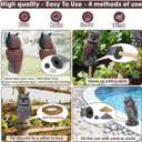 Fake owl Statue Decor 1Pack with Wind Panel, Fake Owls Waterproof for Garden Plant Orchard, Plastic owl Decor for Outside Indoor Patio Garden Yard Home Outdoor Decor