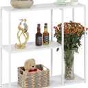 DCLRN White Console Table with Storage Rack Perfect for Entrance,Foyer,Hallway,Sofa,Living Room,Bar,and Kitchen(31in,White) (9.8"D x 31.5"W x 29.5"H)