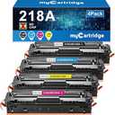 218A Toner Cartridges 4 Pack Compatible Replacement for HP 218A 218X for Color Laserjet Pro 3201dw MFP 3301fdw 3301cdw 3301sdw Printer Ink W2180A W2180X High Yield (BCMY, 4-Pack)