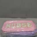 Kacctyen 6 Pcs Nurse Makeup Bag Bulk Nurse Chenille Letter Makeup Bags with 6 Pcs Nurse Pins Stethoscope Pin Nurse Appreciation Gift Preppy Patch Nylon Nurse Pouch for Work Birthday Party Gift