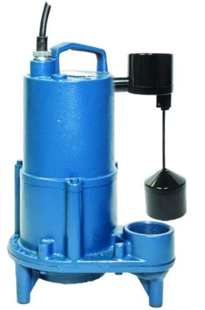 Barnes 110404 Model SEV412VFT Heavy-Duty Sewage Pump - Dual Ball Bearings, 1/2 HP Motor, 20 Foot Cord, 2-Inch Discharge - Compact, High-Efficiency for Residential and Light Commercial Use