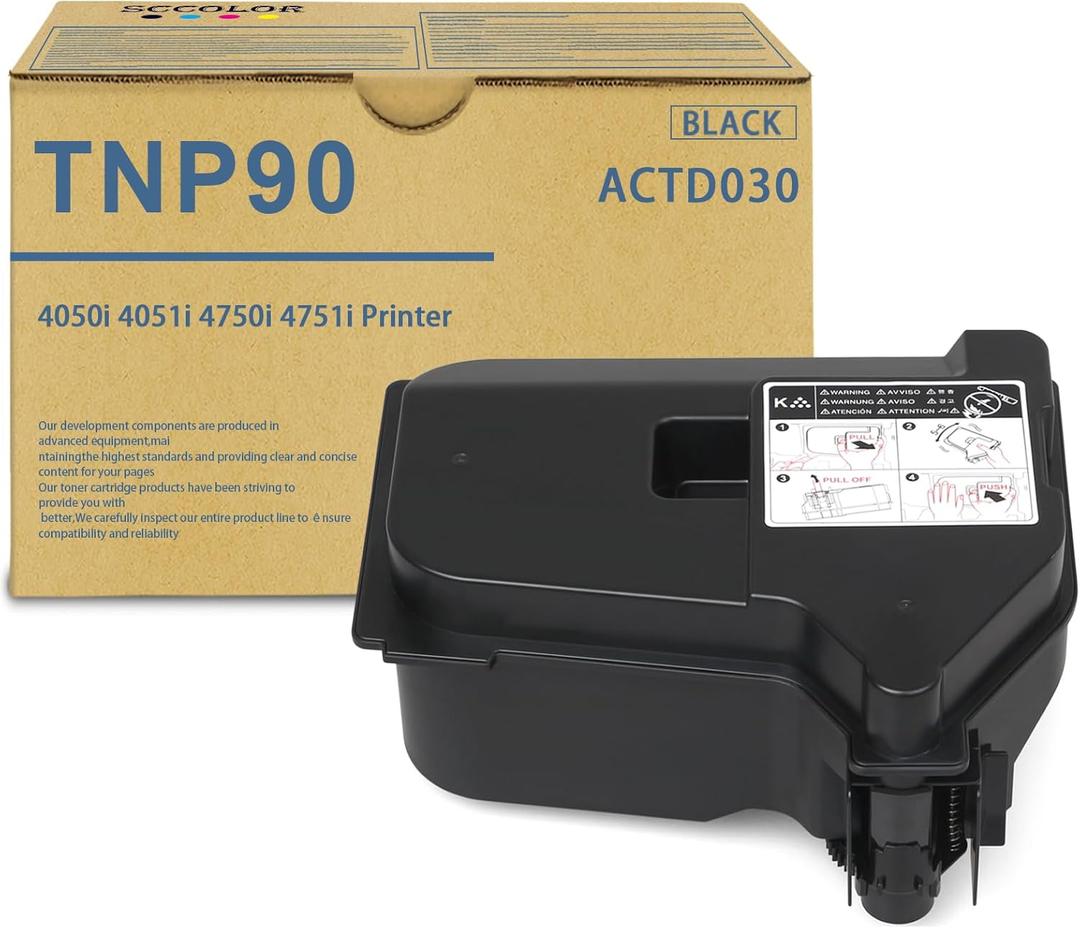 SPLENDIDCOLOR TNP90 ACTD030 Toner Cartridge High Yield Compatible for Konica TNP-90 Toner Cartridge for Minolta Bizhub 4050i 4750i Printer