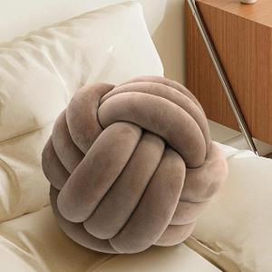 KUCCO Camel Knot Pillow Ball, Handmade Knotted Throw Pillow, 7.87 Inch
Soft Plush Knot Ball Cushion, Hand-Knotted, for Sofa, Couch and Bedroom, Cute Home Decor Accent