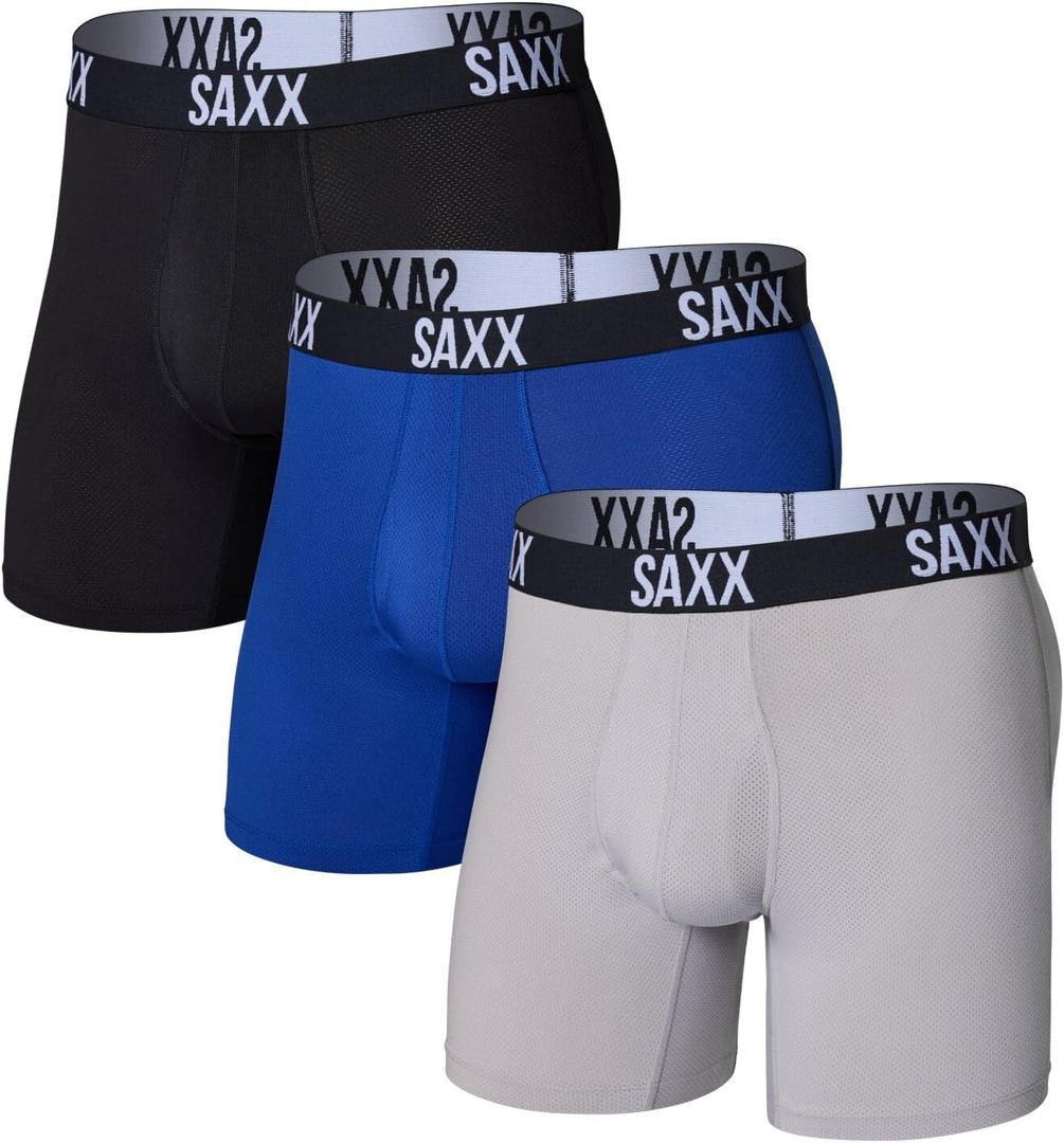SAXX Underwear Co. Men's Core Performance Mesh Boxer Brief 3-Pack (L)