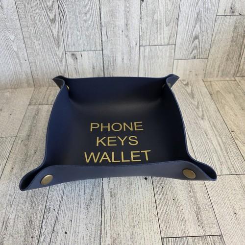 2 x Valet Tray Phone Keys Wallet Coins Organize Essentials Travel Folding Dad Gift