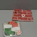 66 Pcs Christmas Fireplace Bulletin Board Background Large Holiday Brick Fireplace Backdrop Decoration Stocking Box Gift Cutout Xmas Seasonal Wall Home Classroom Decor(47 x 80 Inch,Red)