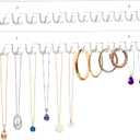 2 Pack Necklace Holder - Hanging Jewelry Organizer, Self-Adhesive, Wall Mount (Clear)