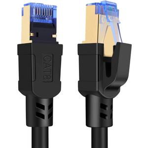 Cat8 Ethernet Cable, High Speed Cat 8 Network Ethernet Patch Internet Cable with Gold Plated RJ45 Connector, Compatible with Cat7 Cat6, Gigabit S/FTP LAN Wire