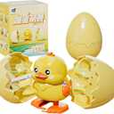 2026 Wind-Up Animal Hatching Surprise Egg, Dinosaur Egg Hatching Toy, Hatching Dinosaur Eggs, Pinning Egg Hatches into Walking Penguin Toys for Boys Girls Christmas Birthday Easter (Chicks)