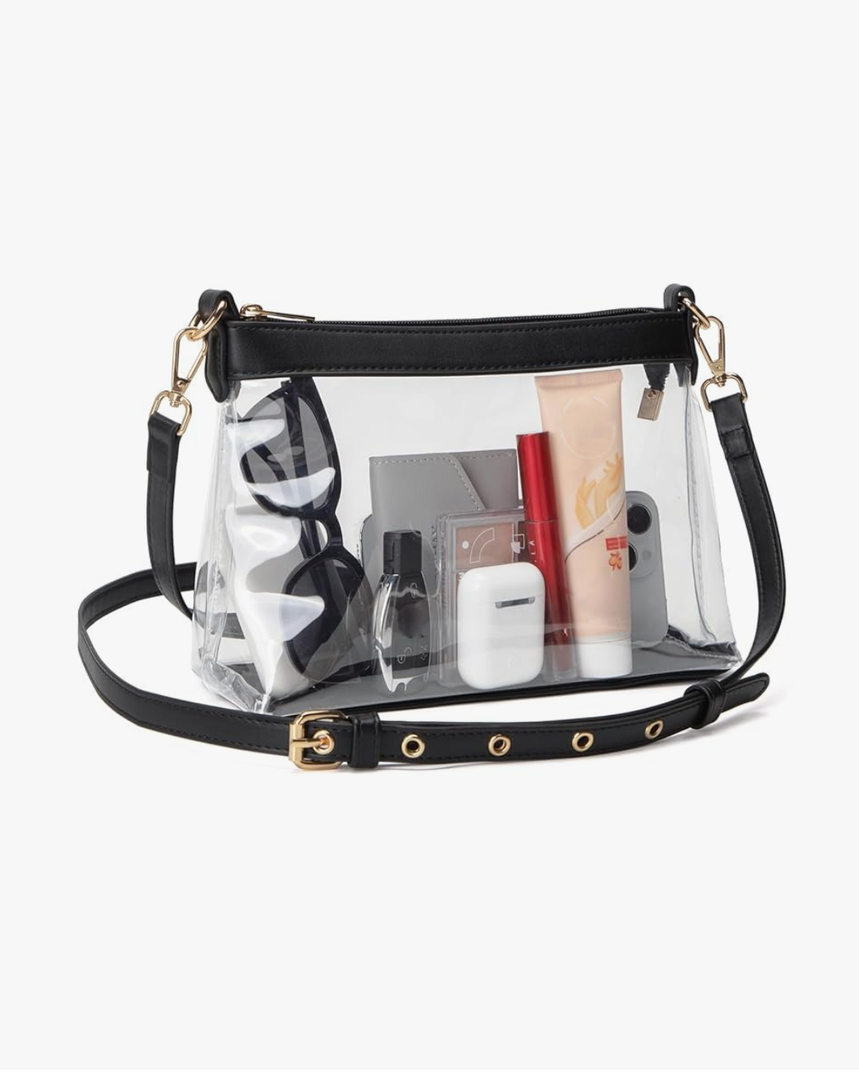 Clear Bag for Stadium Events, Clear Purses for Women, Stadium Approved Crossbody Bag