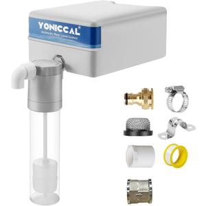 Pool Filler Automatic Pool Fill Water Leveler auto Filler Water Level Control (3/4'' Grey with Grey Box.)