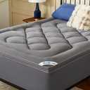 BEDLORE Queen Mattress Topper, Thick Pillow Top Pad for Back Pain Relief, Cooling Soft Mattress Cover with Deep Pockets 6-18 inch (Gray)