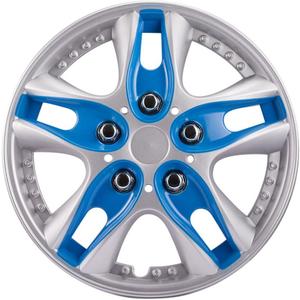 12 Inch Blue ABS Plastic Hubcaps Premium Double Coated Car Vehicle Wheel Rim Skin Cover (Pack of 4)