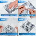 INVIHUG,25 Pack, Disposable Shower Drain Hair Catcher Mesh Stickers,Disposable Hair Drain Catcher. (4.1inch Square)