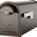 Architectural Mailboxes 8830RZ-10 Winston Post Mount Mailbox, Rubbed Bronze