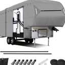 Leader Accessories Easy Setup 5th Wheel rv Covers Fits 29'-33' Motorhome Thick 5 Layers Anti-UV Top, Windproof Camper Cover with 2 Assist Poles