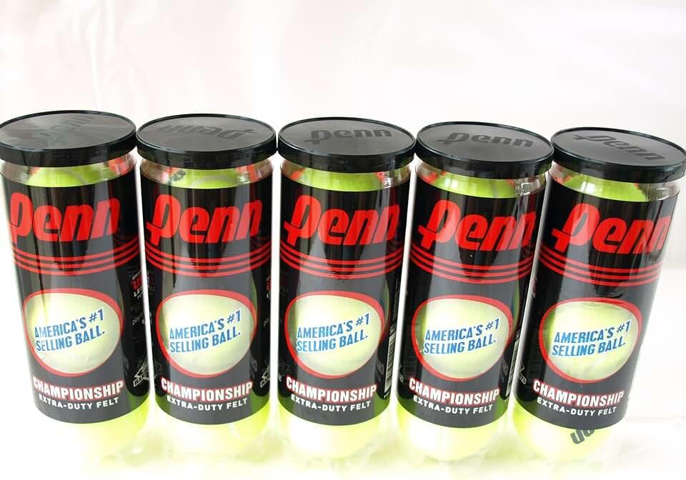 Penn 1 Championship Tennis Balls 5 Cans 15 New Balls